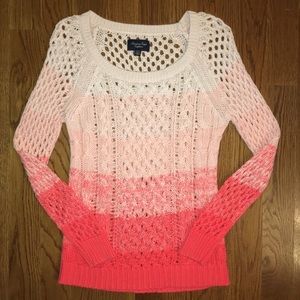 AMERICAN EAGLE | Dip-Dye Coral Sweater Size XS